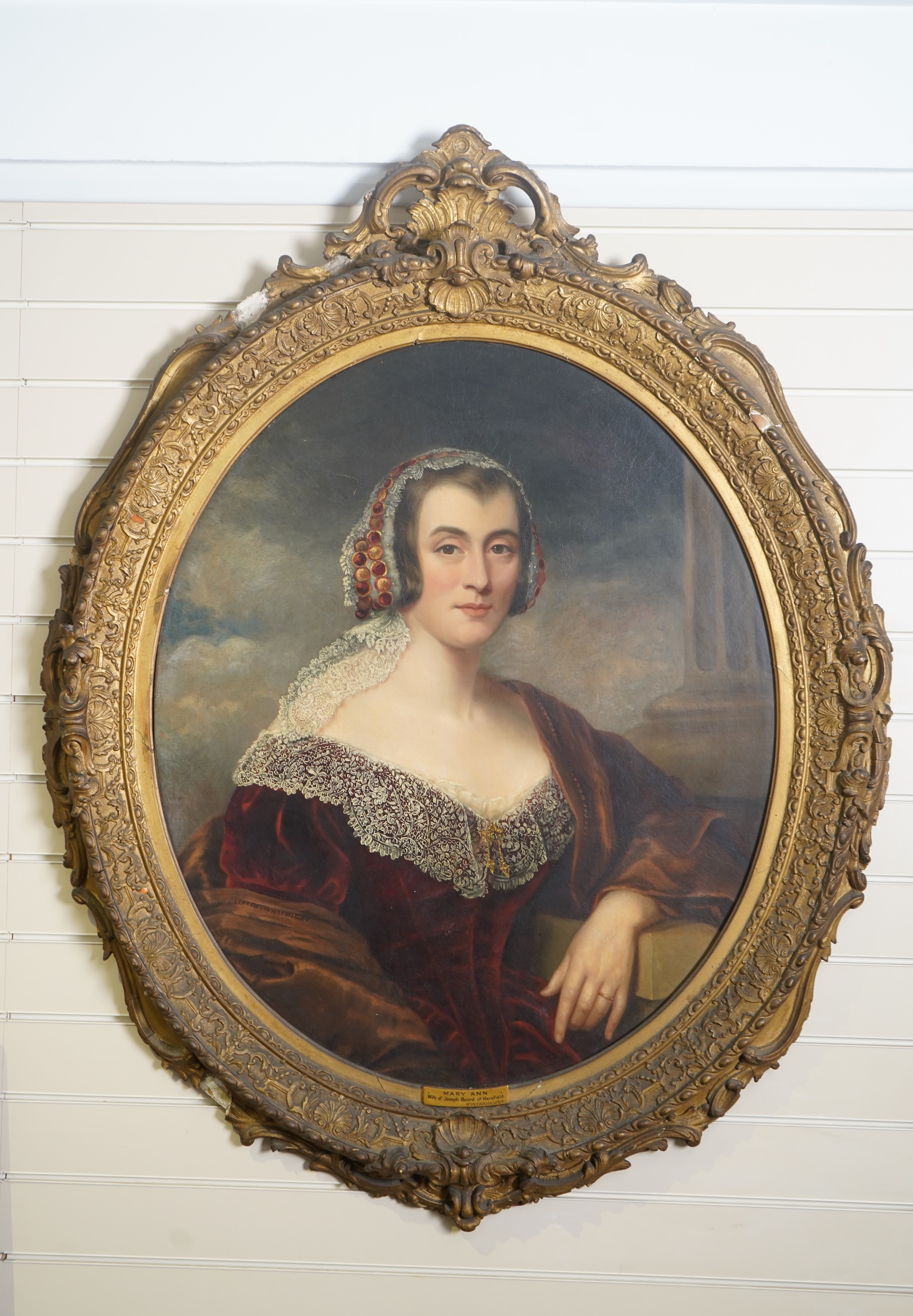 Circle of Franz Xaver Winterhalter, German 1805-1873, 'Mary Ann, Wife of Joseph Boord of Harefield'